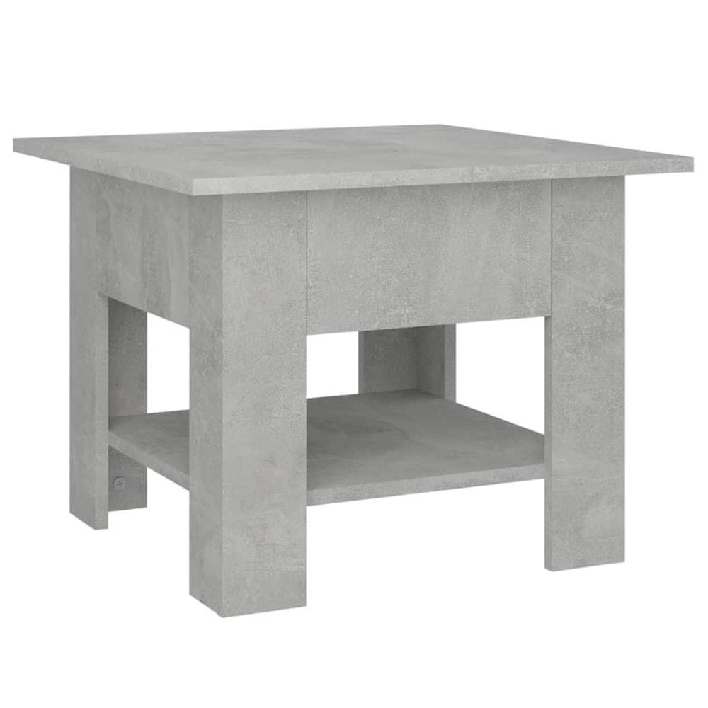 Vidaxl Konferenčný stolík betónovo-sivý 55x55x42 cm drevotrieska